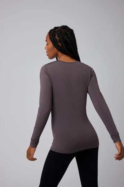 Camisola Térmica decote com renda quadrada ref.7005