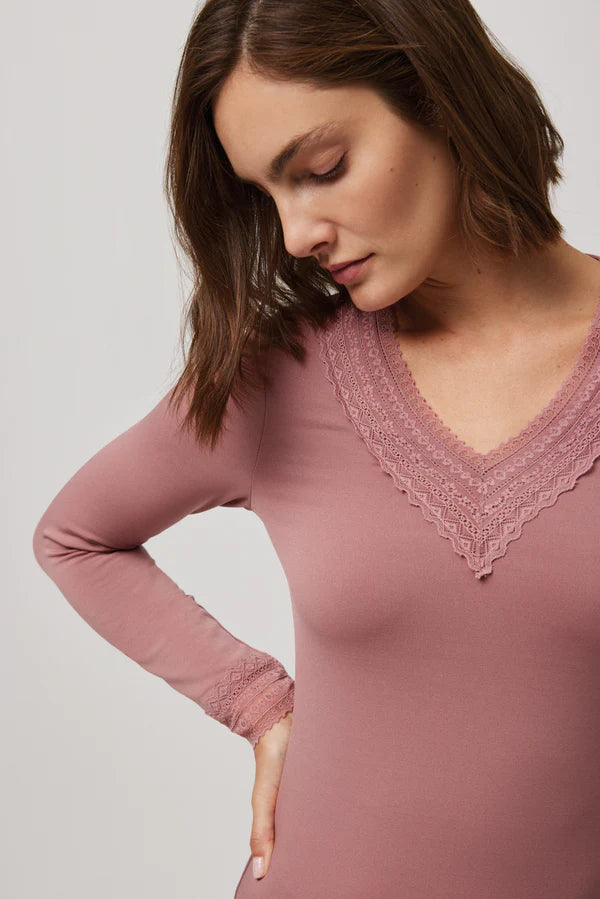 Ref. 70012 Camisola Térmica de manga comprida - Decote em V