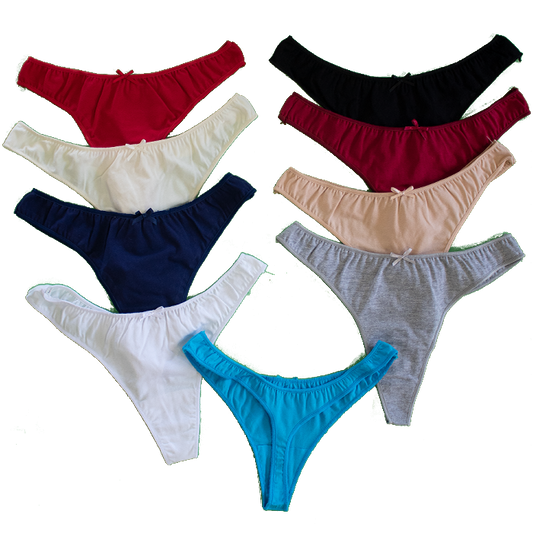 Modelo 852 - Cueca de Senhora FIO DENTAL em algodão  (SEM MARCAÇÃO)