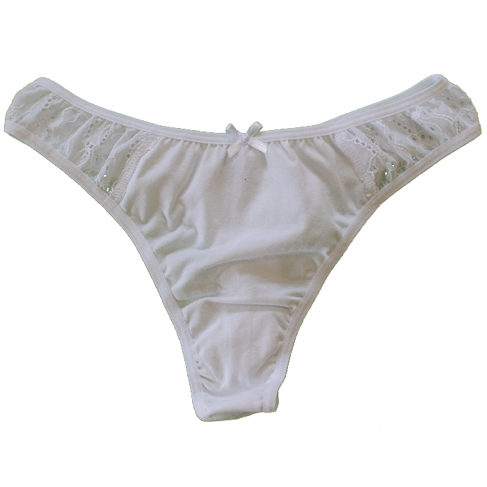 Modelo 801 renda - Cueca FIO DENTAL em algodão