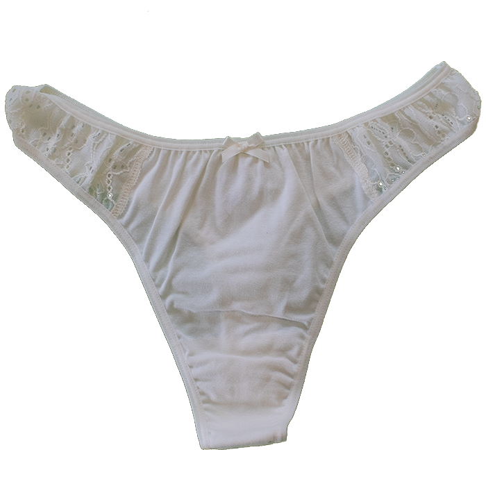 Modelo 801 renda - Cueca FIO DENTAL em algodão